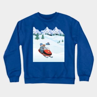 Snowmobile with you family Crewneck Sweatshirt